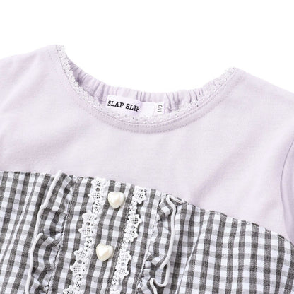 日本童裝 Slap Slip x Sanrio 格子拼接連身裙 80-130cm 女童款 秋季 DRESSES 其他品牌童裝