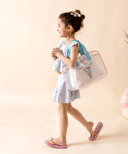 Panpantutu x Sanrio Beach Bag (Embroidered Name Available) Direct from Japan. Other Brands: Summer Swimwear Special. 