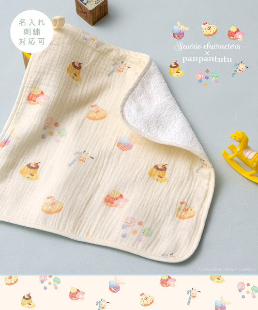 日本直送 panpantutu x Sanrio Cinnamoroll 可繡名 棉紗手帕 初生嬰兒 日常用品