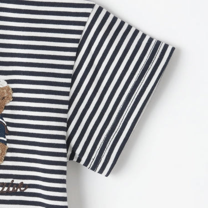 日本童裝 pe#main 熊仔刺繡上衣 80-130cm 男童款/女童款 夏季 TOPS