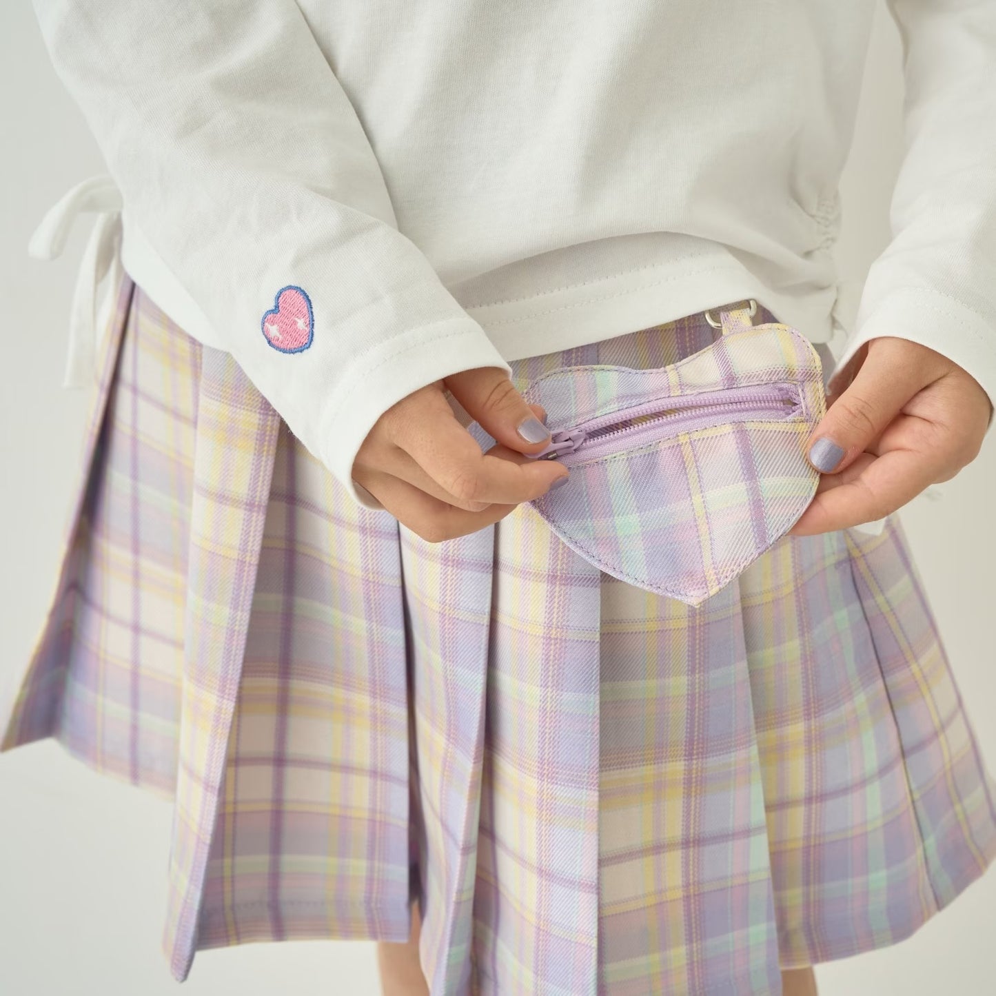 日本童裝 Ly# mine 學生妹格子百褶裙 100-150cm 女童款 秋季 SKIRTS 萬聖節 Cosplay服裝 Halloween攪鬼特輯