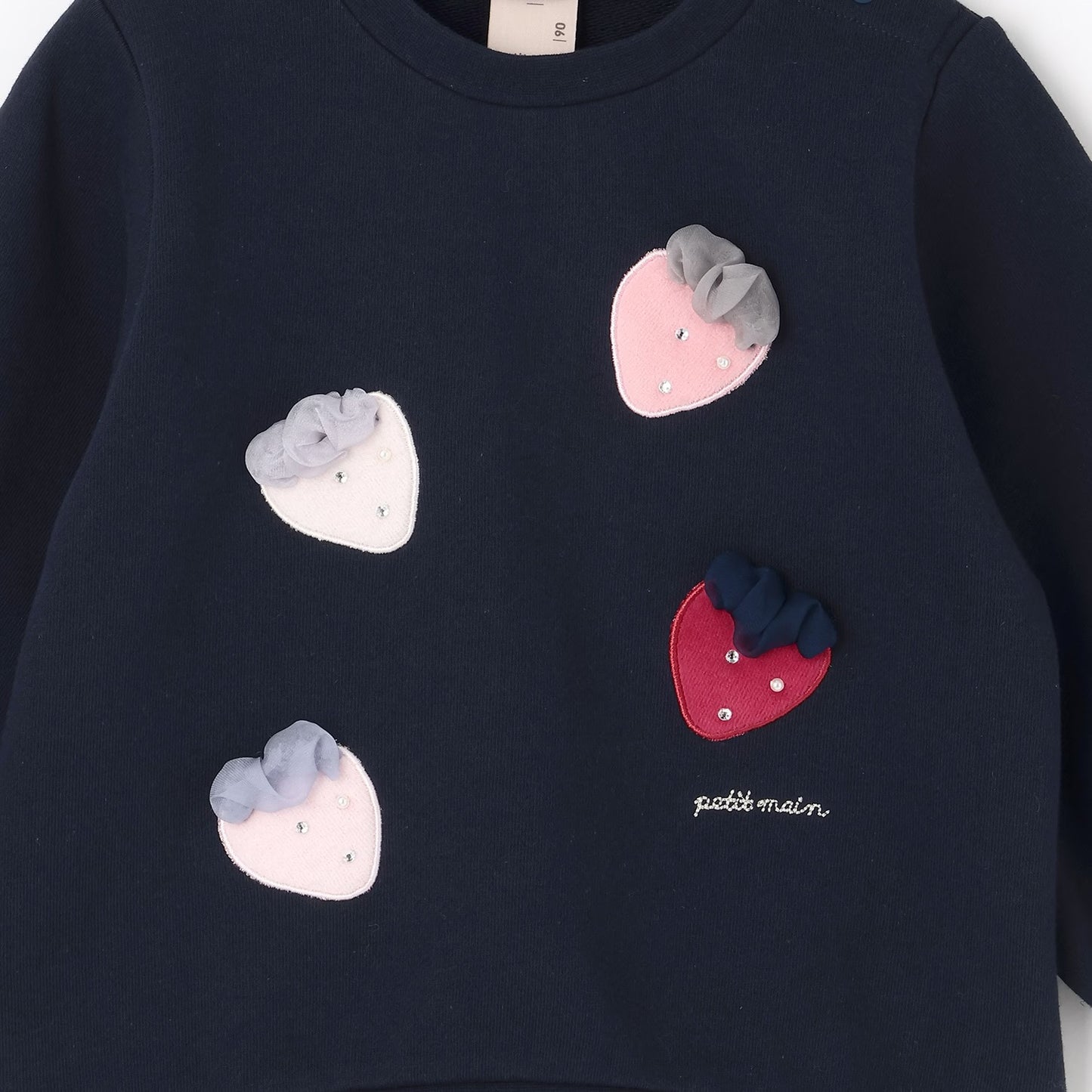 日本童裝 pe#main 士多啤梨圖案衛衣 80-130cm 女童款 冬季 TOPS