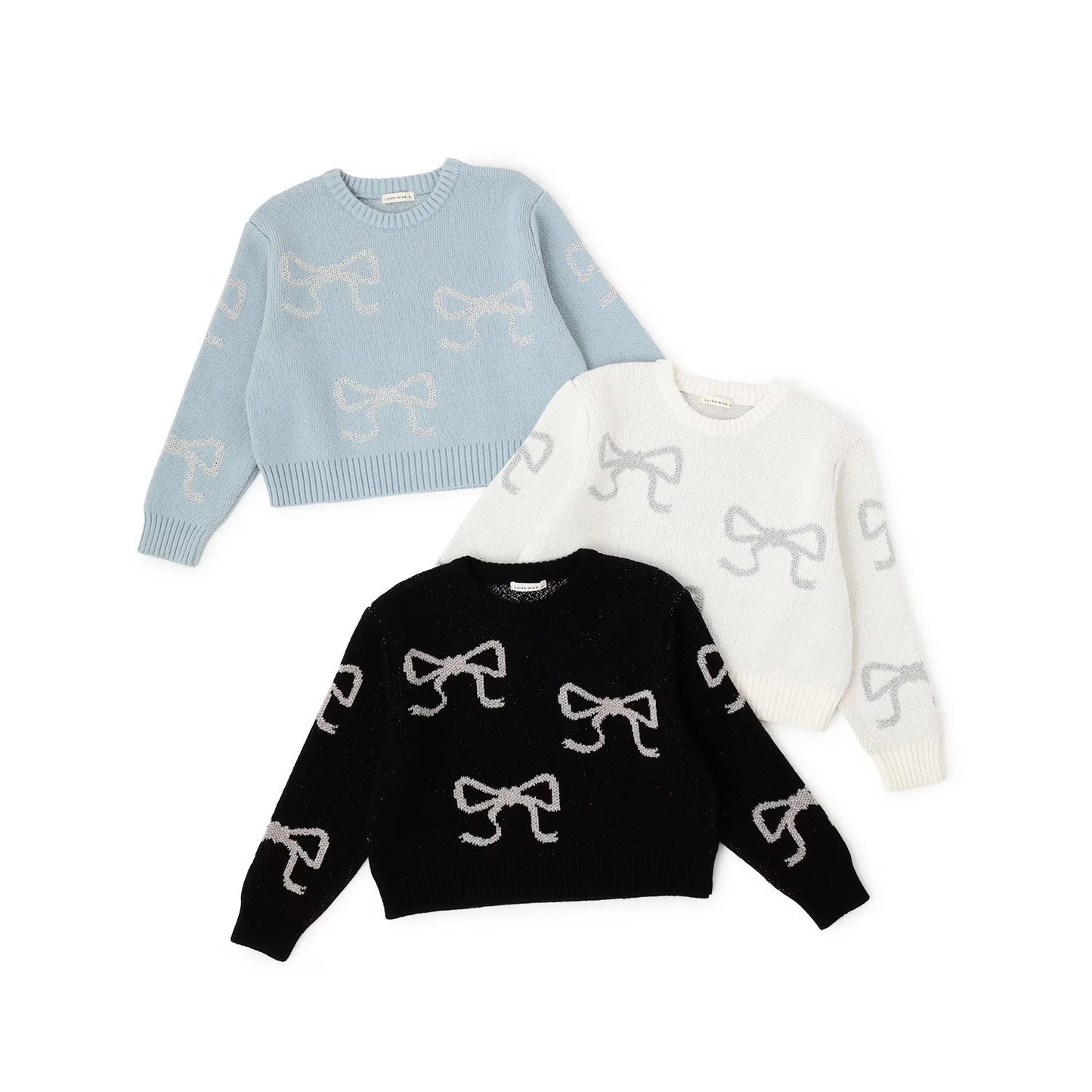 日本童裝 Ly# mine 閃閃蝴蝶結針織毛衣 110-140cm 女童款 冬季 TOPS