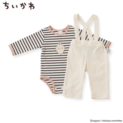 日本童裝 pe#main x【Chiikawa】連衣及吊帶長褲套裝 70-80cm 男童款 初生嬰兒 夏季 Jumpsuit Pants