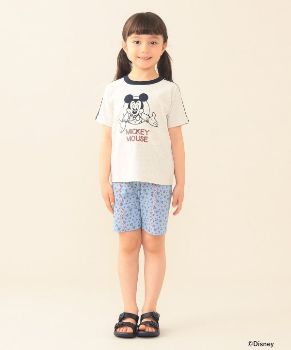 日本童裝 BEAMS mini x Disney MICKEY MOUSE上衣 90-140cm 女童款 夏季 TOPS