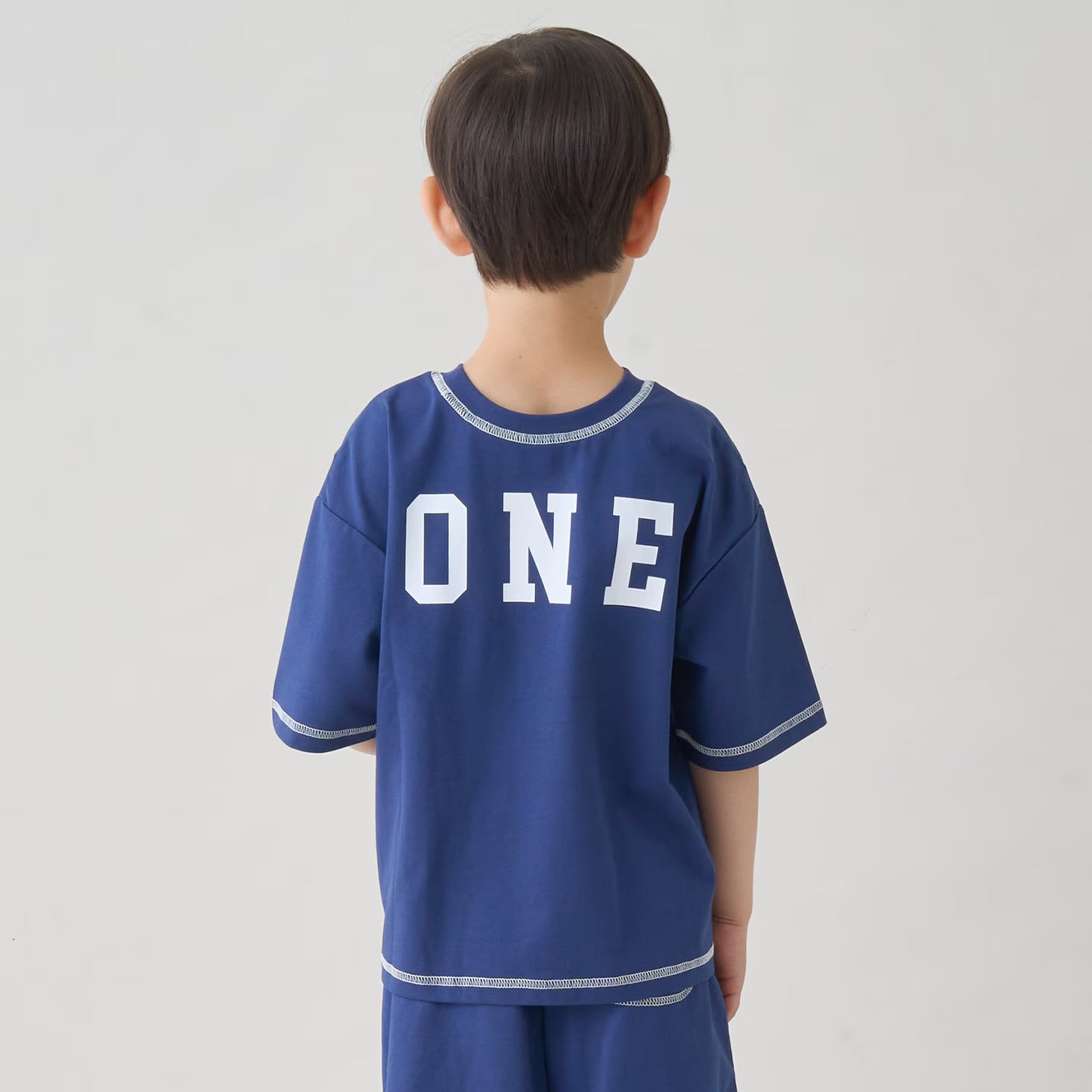 日本童裝 b・R# 防UV 隔熱布料 2Way 前後兩著 撞色拼接上衣 100-140cm 男童款 夏季 TOPS
