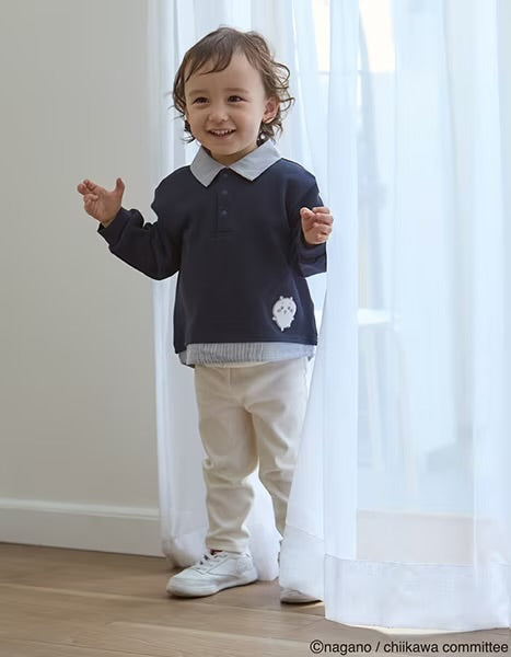 日本童裝 pe#main x Chiikawa 假兩件拼接上衣 80-110cm 男童款 夏季 TOPS