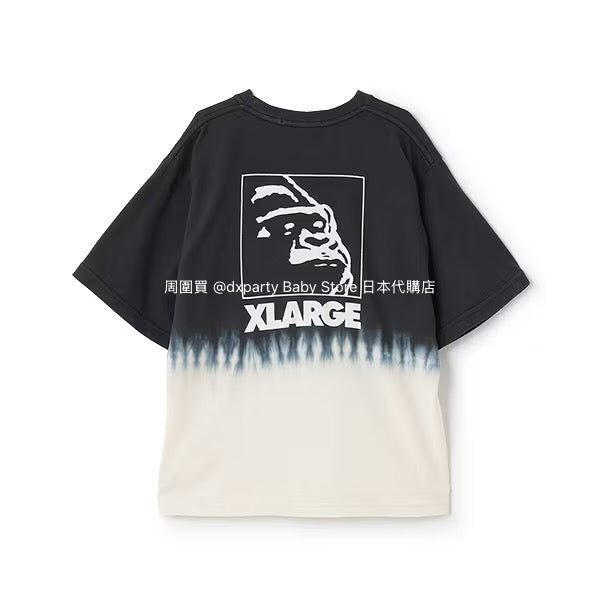 XLARGE KIDS Japanese children's clothing gradient tie-dye top 80-140cm boys' summer TOPS 