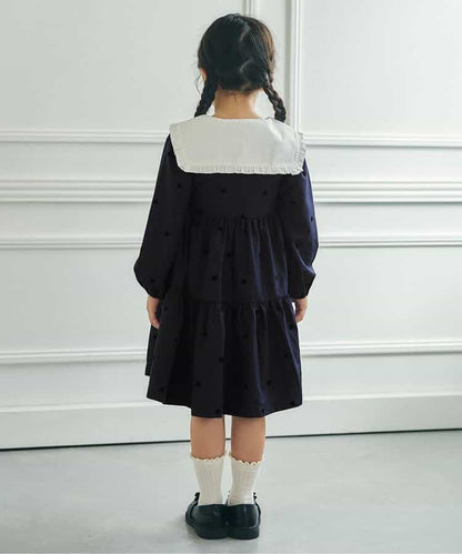日本童裝 apres les cours x tiny bear 連第裙 90-120cm 女童款 冬季 DRESSES 面試/宴會/表演 兒童服飾