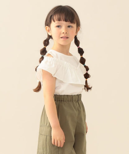 日本童裝 BE#AMS mini 荷葉邊露肩上衣 90-140cm 女童款 夏季 TOPS