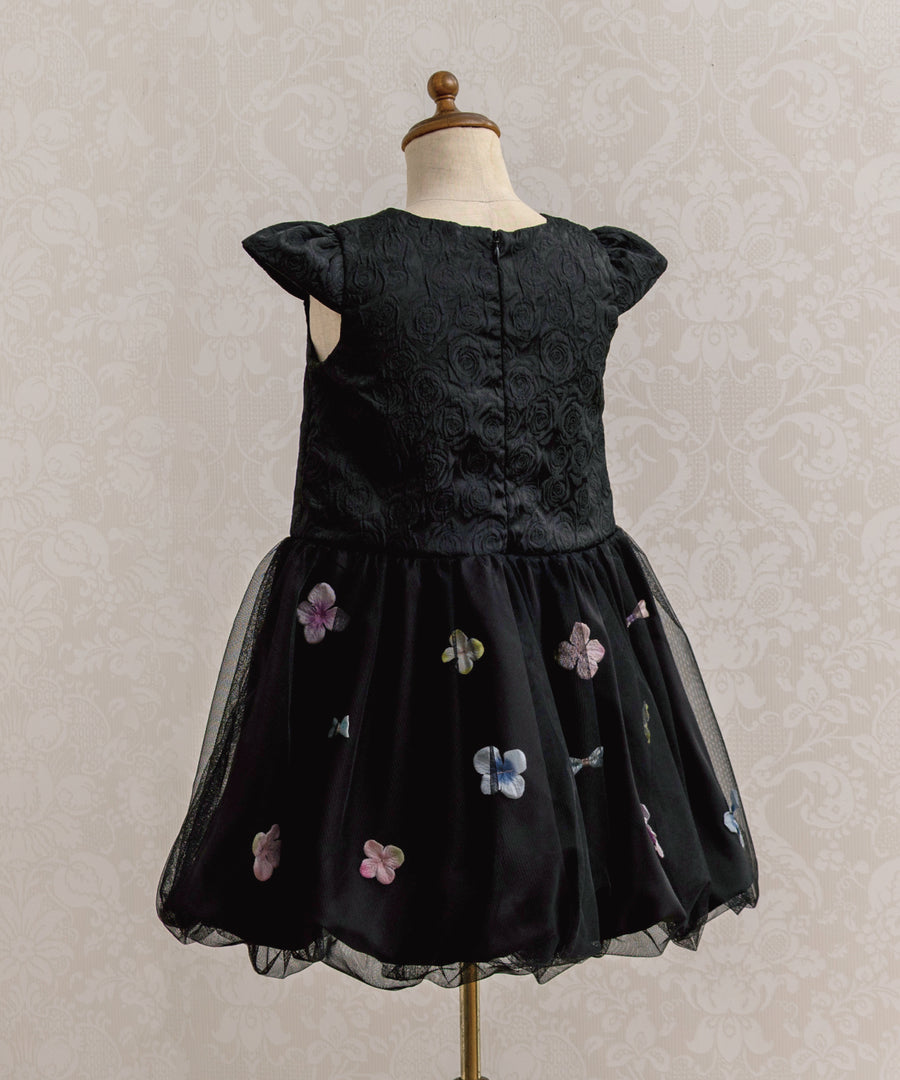 日本童裝 panpantutu 夜之花瓣絲帶氣球泡泡禮服裙 100-130cm 女童款 夏季 DRESSES 面試/宴會/表演