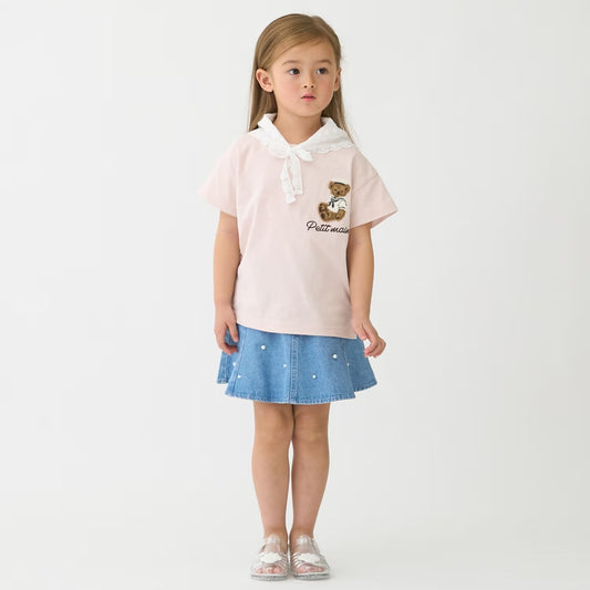 日本童裝 pe#main 珍珠牛仔短裙 80-130cm 女童款 夏季 SKIRTS