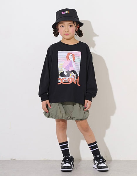 日本童裝 X-girl Stages 工裝短裙 90-140cm 女童款 春季 SKIRTS