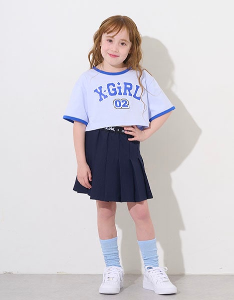 日本童裝 X-girl Stages 上衣短裙套裝 80-140cm 女童款 春季 TOPS SKIRTS