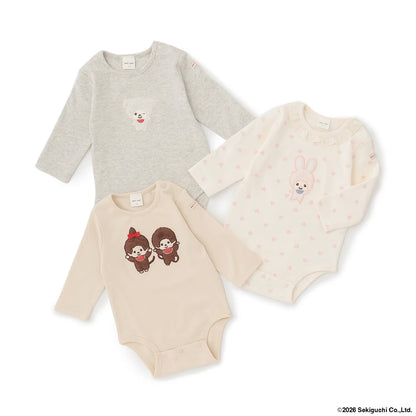 日本童裝 pe#main x Monchhichi 連衣 70-80cm 男童款/女童款 初生嬰兒 秋季 Jumpsuit