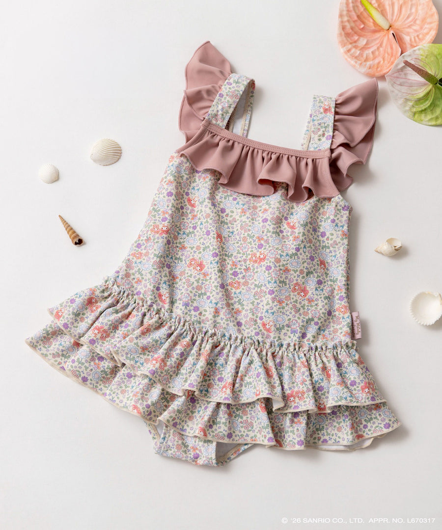 日本童裝 panpantutu x Sanrio My Melody 連體泳衣 95-130cm 女童款 夏季 夏日玩水泳衣特輯