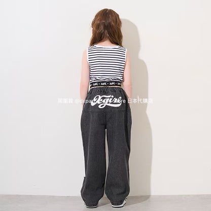日本童裝 X-girl Stages 破洞牛仔褲 110-140cm 女童款 夏季 PANTS