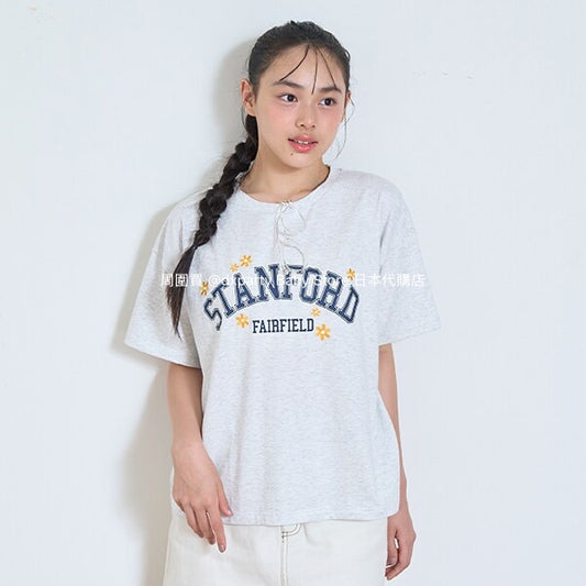 Lovetoxic Japanese children's clothing letter print top 130-160cm girls summer TOPS 