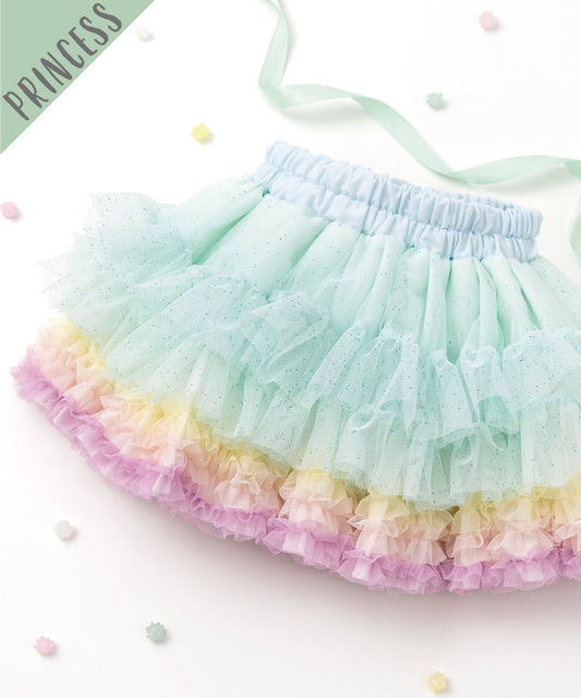 Japanese children's clothing panpantutu bursting sparkle mint tutu skirt 70-140cm girls newborn baby summer SKIRTS 