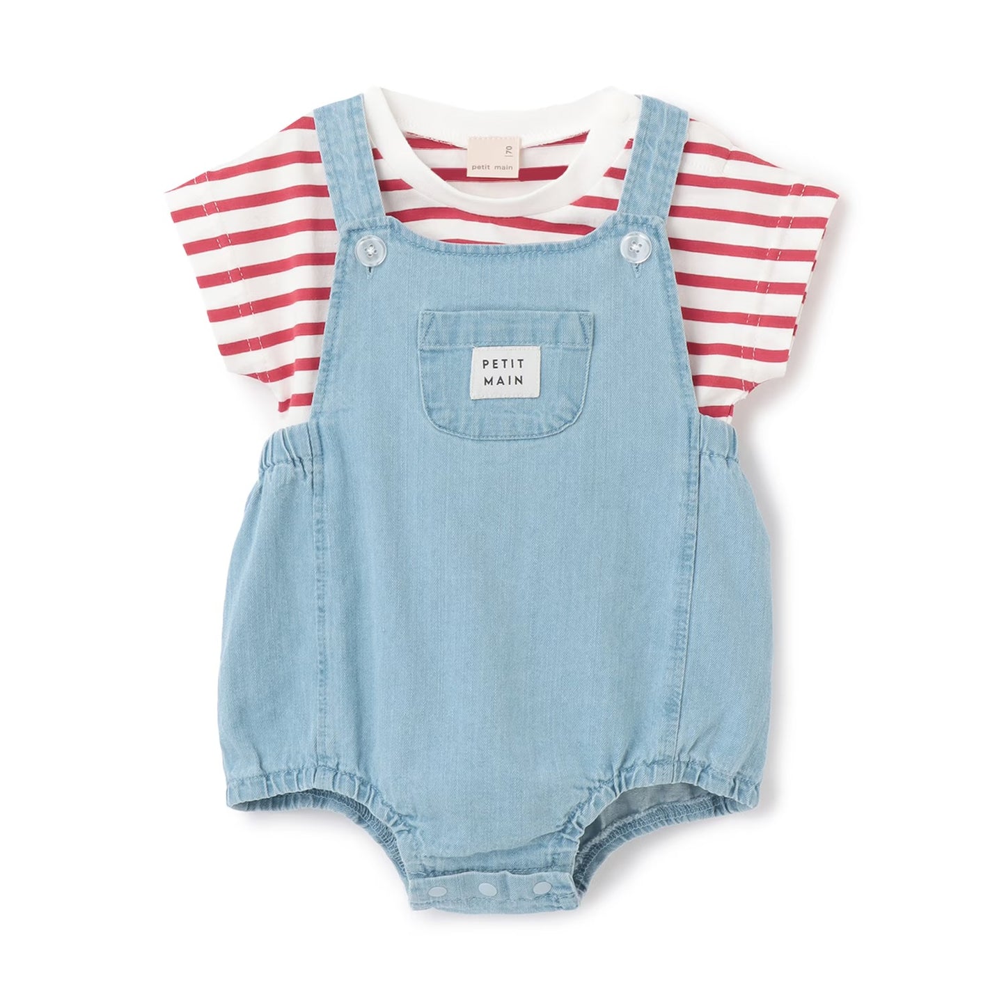 日本童裝 pe#main 上衣及吊帶連體褲 70-80cm 男童款 初生嬰兒 夏季 TOPS Jumpsuit