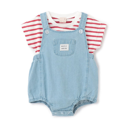 日本童裝 pe#main 上衣及吊帶連體褲 70-80cm 男童款 初生嬰兒 夏季 TOPS Jumpsuit