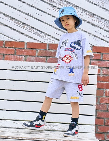 日本童裝 XLARGE KIDS MIX標誌貼花短袖上衣 80-140cm 男童款 夏季 TOPS