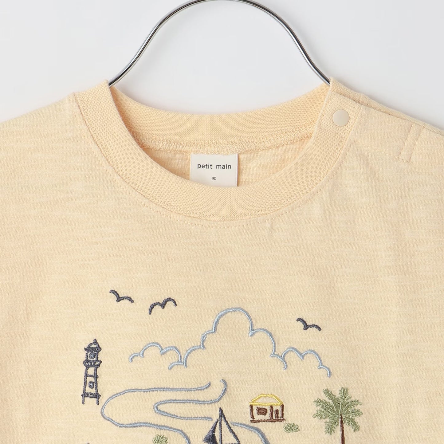 日本童裝 pe#main 野生動物園刺繡短袖上衣 80-130cm 男童款 初生嬰兒 夏季 TOPS