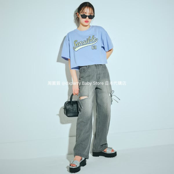 Lovetoxic Ribbon Slit Jeans (140-160cm) for Girls (Summer) 