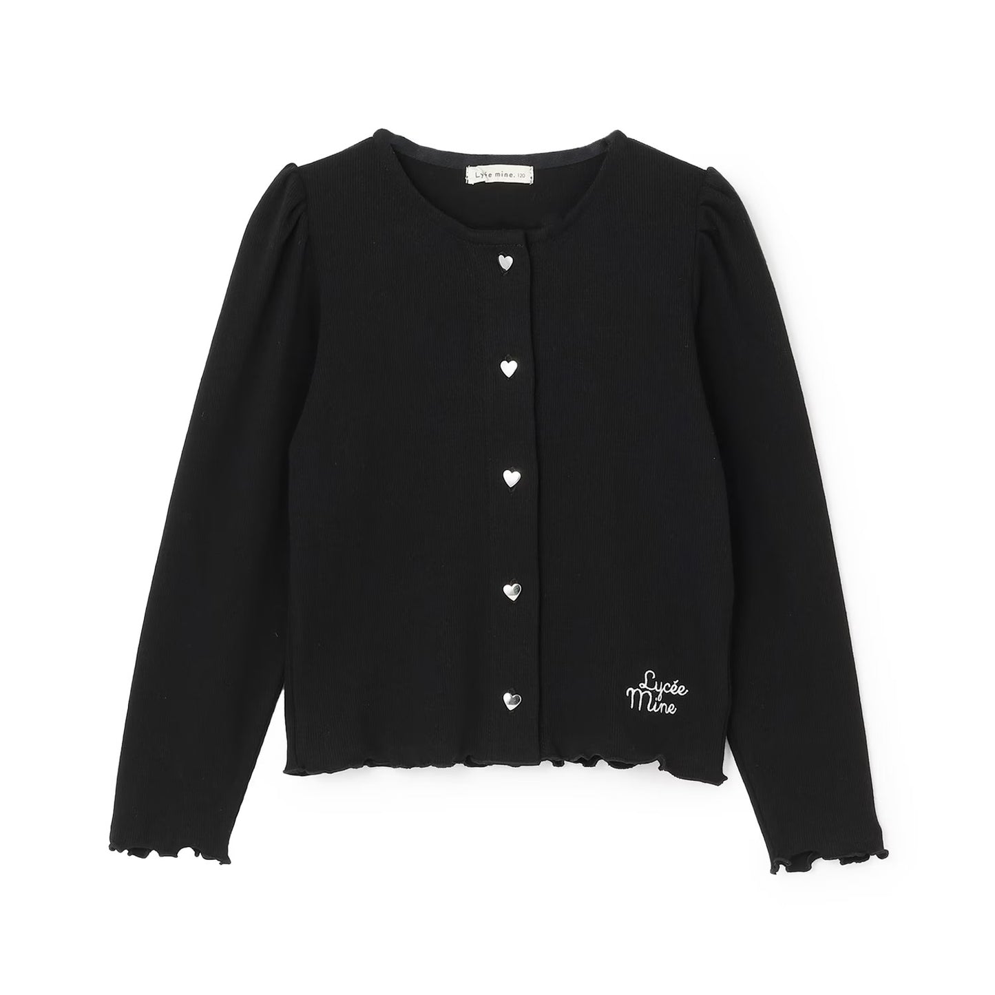 日本童裝 Ly# mine 心型紐扣羅紋外套 100-140cm 女童款 秋季 TOPS OUTERWEAR