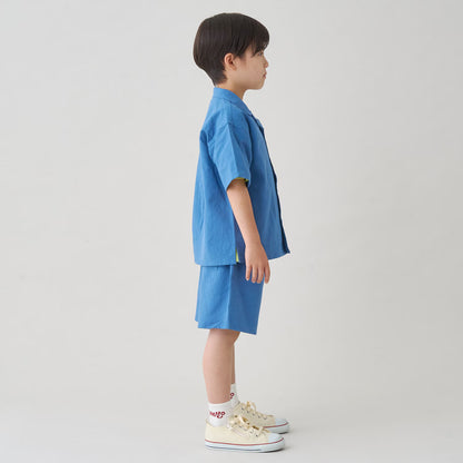 日本童裝 b・R# 襯衫短褲兩件套裝 100-140cm 男童款 夏季 TOPS PANTS