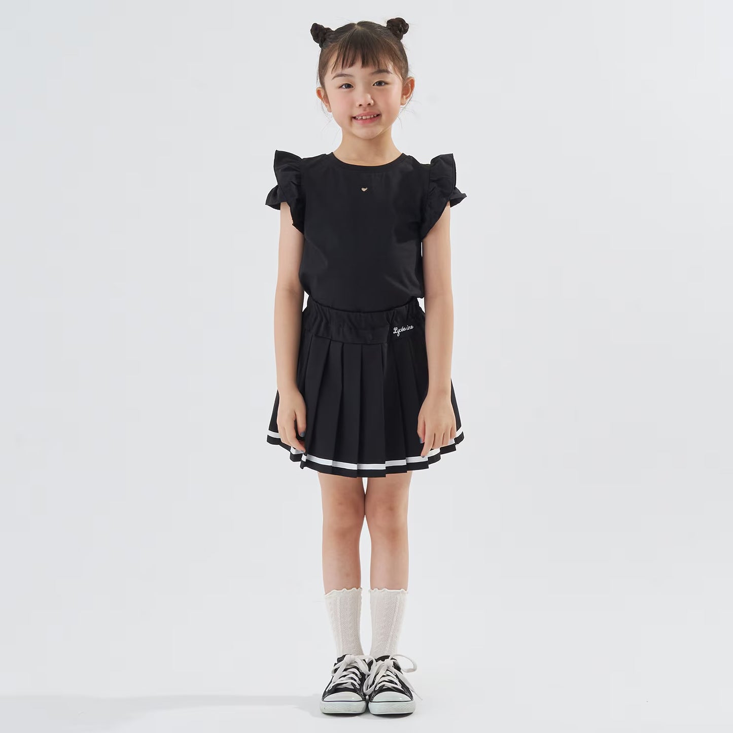 日本童裝 Ly# mine 隔熱布料 防UV 百摺短裙 100-140cm 女童款 夏季 SKIRTS