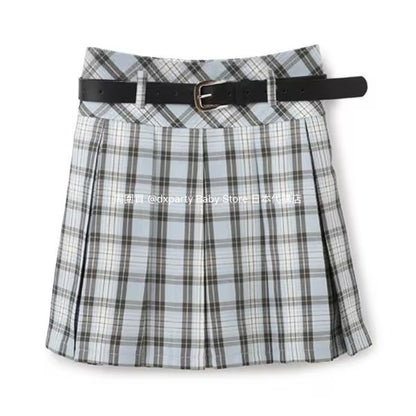 Lovetoxic Checkered Skirt (140-160cm) for Girls (Summer) 
