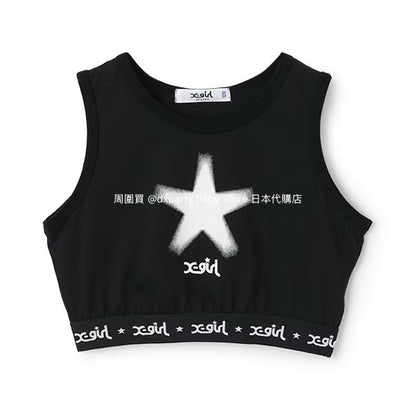 Japanese children's clothing X-girl Stages striped short vest 90-140cm girls summer TOPS 