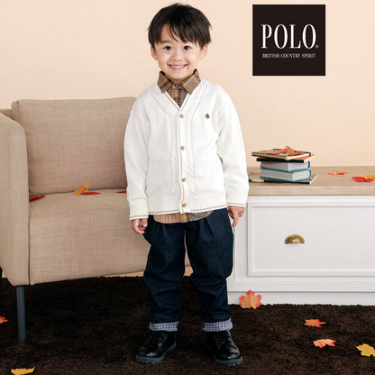 日本童裝  SLAP SLIP x POLO BCS 針織外套 80-130cm 男童款 秋季 OUTERWEAR 面試/宴會/表演