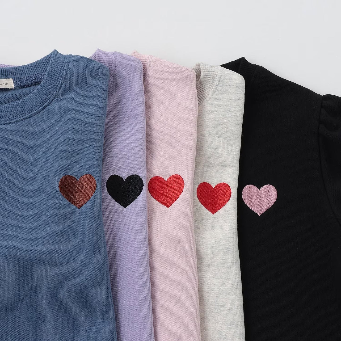 日本童裝 Ly# mine 速乾系列 心心刺繡衛衣 100-150cm 女童款 冬季 TOPS