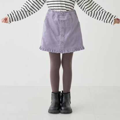 日本童裝 Ly# mine 荷葉邊燈芯絨裙褲 100-140cm 女童款 秋季 PANTS
