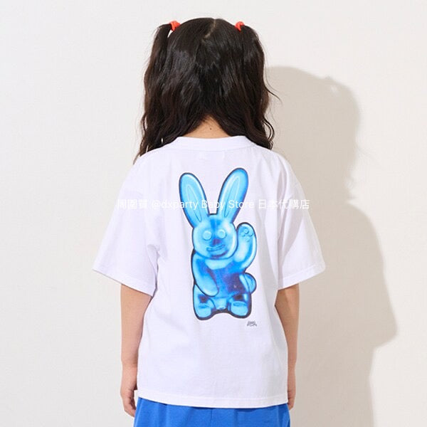 Japanese children's clothing X-girl Stages contact cool gummy rabbit print top 80-140cm girls summer TOPS 