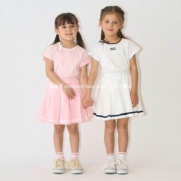 Japanese children's clothing Ly# mine bow top 100-150cm girls summer TOPS 