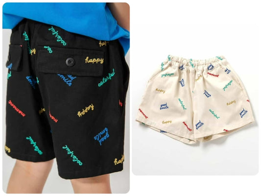 Japanese children's clothing BREEZE embroidered letter top 80-140cm boys' summer PANTS 