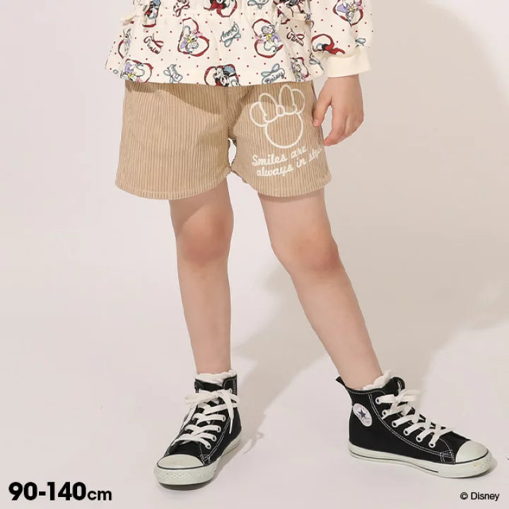 日本童裝 BDL x Disney 米妮燈芯絨短褲 90-140cm 女童款 秋季 PANTS