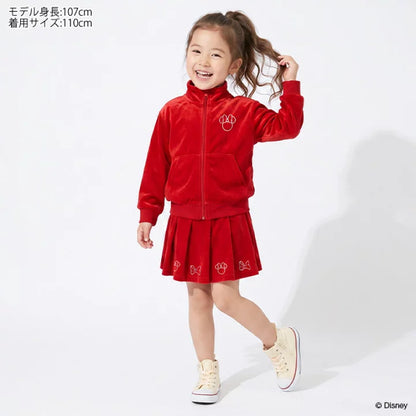 日本童裝 BDL x Disney 絲絨運動外套 80-140cm 男童款/女童款 秋季 OUTERWEAR 聖誕紅/新年紅