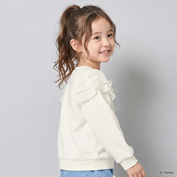 日本童裝 BDL x Disney 公主薄紗肩袖衛衣 100-130cm 女童款 冬季 TOPS