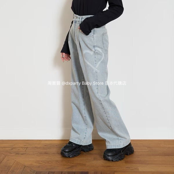 Lovetoxic Japanese children's clothing dark pattern jeans 140-170cm girls summer PANTS 