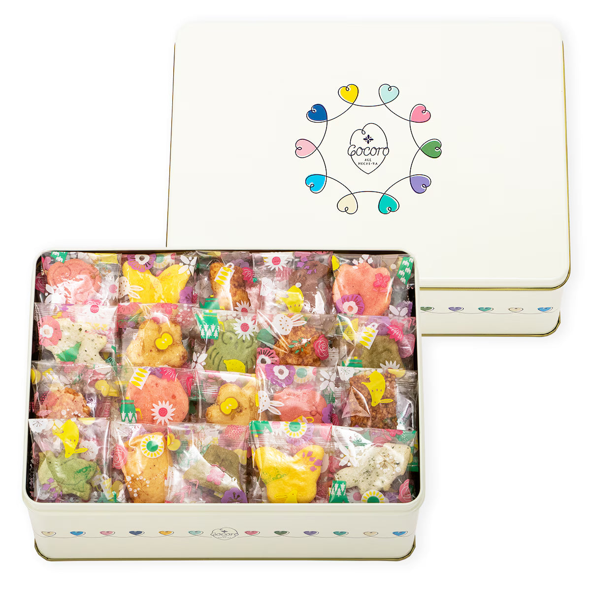 日本直送 麻布十番Cocoro irodori-Cocoro精選米菓禮罐 30/55/80袋入 新年行運發財特輯 Happy New Year 馬年 限定手信