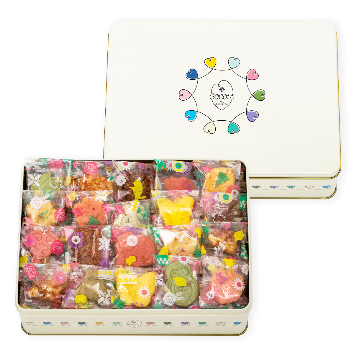 日本直送 麻布十番Cocoro irodori-Cocoro精選米菓禮罐 30/55/80袋入 新年行運發財特輯 Happy New Year 馬年 限定手信