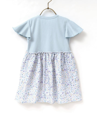 Japanese children's clothing panpantutu x Sanrio Cinnamoroll floral patchwork dress 80-140cm girls summer dresses 