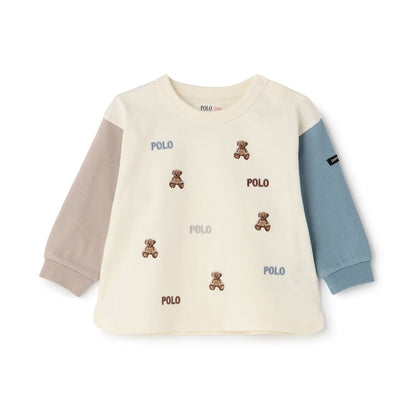 日本童裝 pe#main x【POLO BCS】小熊刺繡上衣 80-130cm 男童款 秋季 TOPS