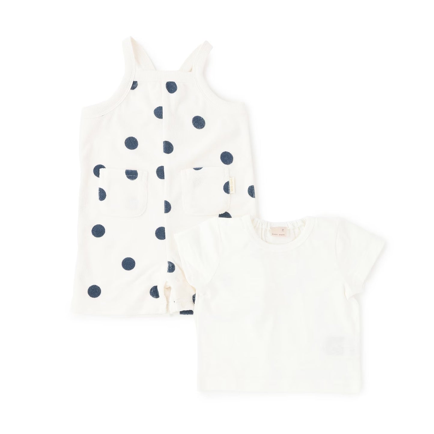 日本童裝 pe#main 吊帶工人褲及上衣兩件套裝 70-80cm 男童款/女童款 初生嬰兒 夏季 TOPS Jumpsuit