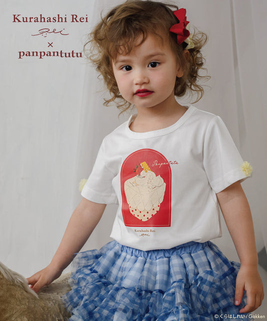 日本童裝 panpantutu x 插畫家倉橋玲 防UV 接觸冷感 抗菌 印花上衣 80-140cm 女童款 夏季 TOPS