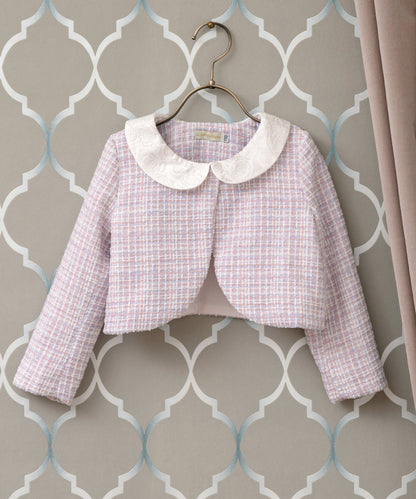 日本童裝 panpantutu 小香風粗呢外套＋背心泡泡連身裙 100-130cm 女童款 夏季 OUTERWEAR DRESSES 面試/宴會/表演